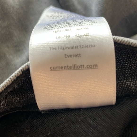 current/elliot high waisted stiletto skinny / 0 / washed black - Picture 7 of 9